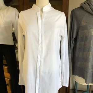 White cotton blouse long sleeves
